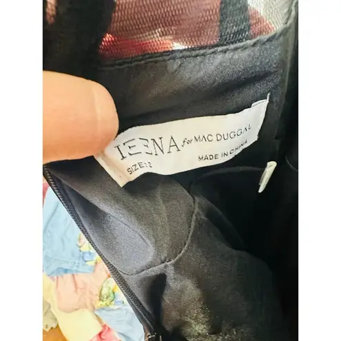 Mac Duggal NWT Black Taffeta One Shoulder Ruffle Bubble Hem Mini Dress Size 2