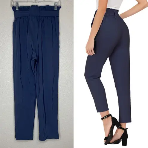 Grace Karin Women's Cropped Paper Bag Waist Pants