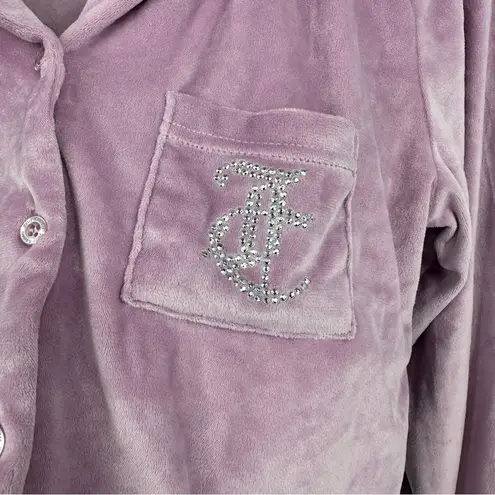 Juicy Couture  Velvet Sleep Pajama Set 2 Piece Size Small