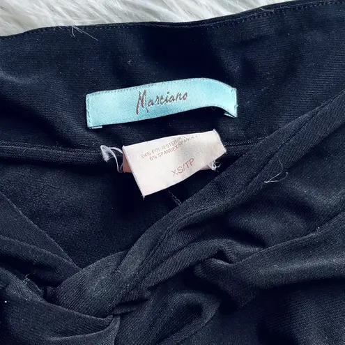 Marciano Guess 2000’s Black Culotte/Cropped Low Rise Knotted Pants