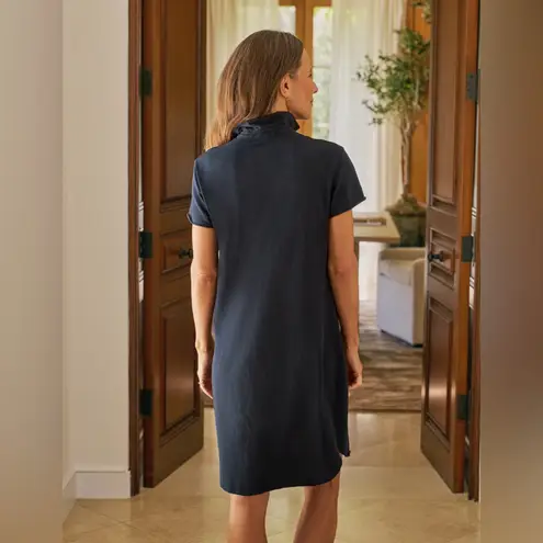 Frank & Eileen Lauren Polo Dress size Large British Royal Navy Heritage Jersey L Black