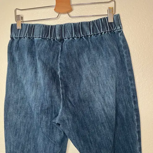 Soft Surroundings dark Wash metro denim pull on jeans size large petite