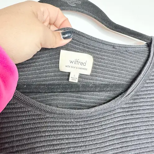 Wilfred Silk Cashmere Black Ribbed Sweater