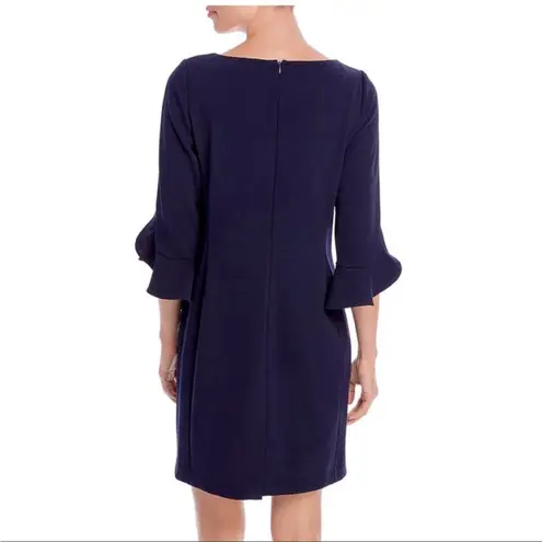 Karl Lagerfeld Paris Navy Scuba Crepe Sheath Dress Size 6
