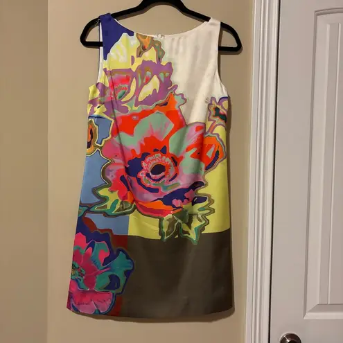 Suzi Chin for Maggy Boutique Colorful Floral Mini Dress Blue Size 4