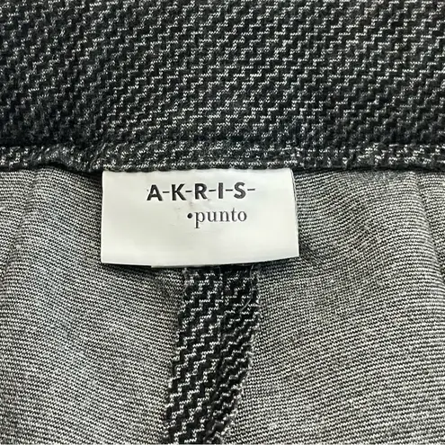 Akris Punto Pleat Front Checked Soft Cropped Trousers Black Grey Size 14 - Image 8