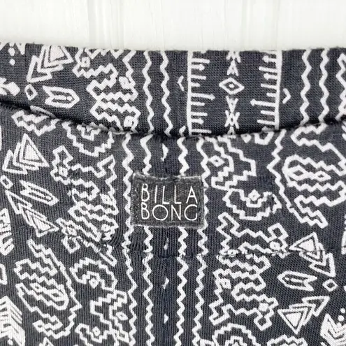 Billabong  Alone With You Maxi Skirt High Low Hem Black White Print Size Large