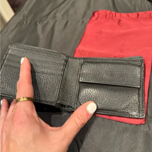 GUCCI Animalier Bee Star Bifold Compact Wallet Black