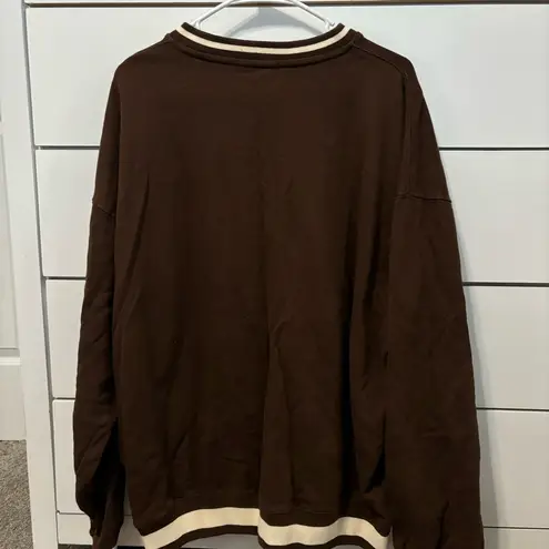 Brandy Melville  Erica Brown Crewneck Sweatshirt