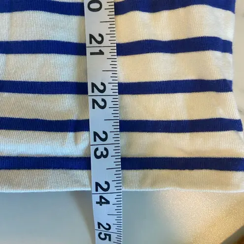 J. Crew Striped Top Mariner Cloth Bow Back Top Size M Blue White Nautical Pool Size M