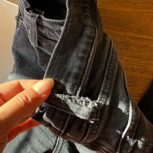 RE/DONE Black stovepipe Straight Leg Jeans