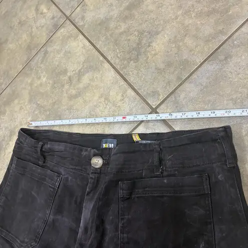 Maeve Anthro. Black Colette Magic Fabric Wide Leg Cropped Pants SZ 20 Plus Sz