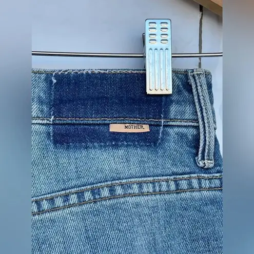 MOTHER SUPERIOR DENIM Insider crop step fray jeans in We Are Castaways blue 23