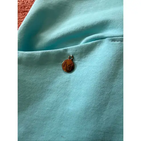 Makadamia Mint Aqua Casual Shift Midi Dress Short Sleeve Size 46 XL NWT Blue