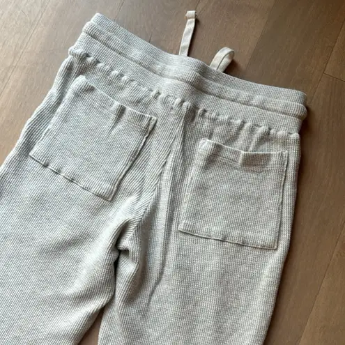 Monrow waffle knit pull on jogger lounge pants Tan Size XS