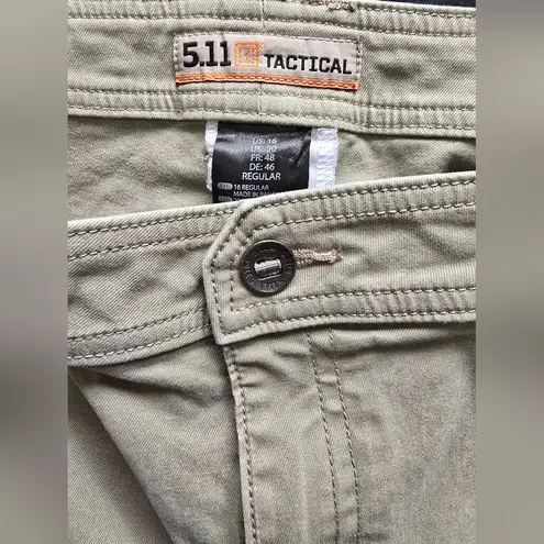 5.11  Tactical Women's 98% Cotton 2% Elastane Khaki Pants Size 16