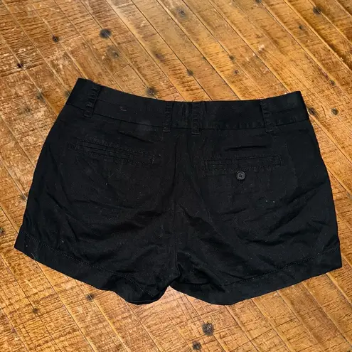 J Crew chino flat front black preppy minimalist size 2 shorts Green