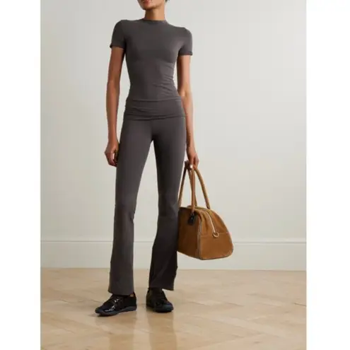 SKIMS Foldover Pants and Stretch Cotton Tee Set in Iron XX-Small