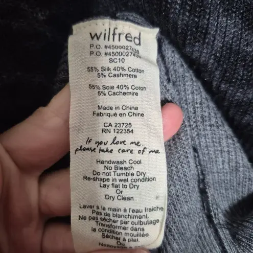 Wilfred Aritzia Balzac Leopard Print Sweater Top Black Gray Size XS