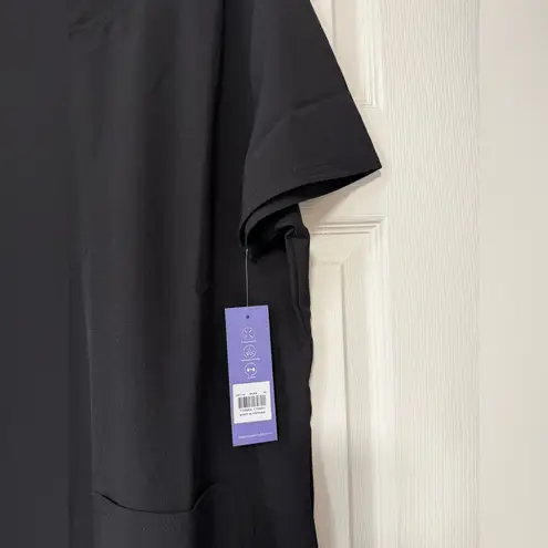 Heart soul Women's Shaped V-Neck Black Scrub Top #20710 Size XL NWT