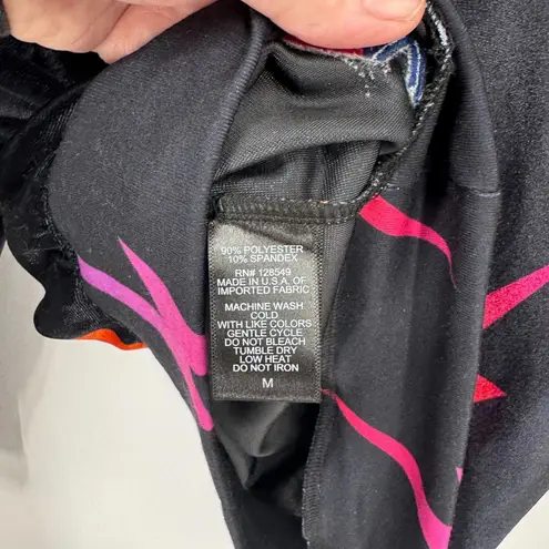 Aviator Nation Crew Sweatshirt Womens Medium Black Velvet Ombre Lightning Bolt