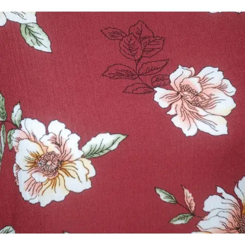 Stevie Hender Floral Dress Size L Midi Half Bell Sleeve Zip Back Boho Sheath