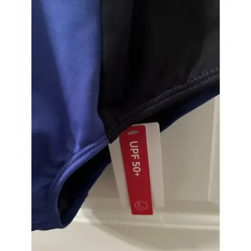 Baleaf Swimwear Women's Size 34 Racerback Athletic One Piece Swimsuit Blue Black