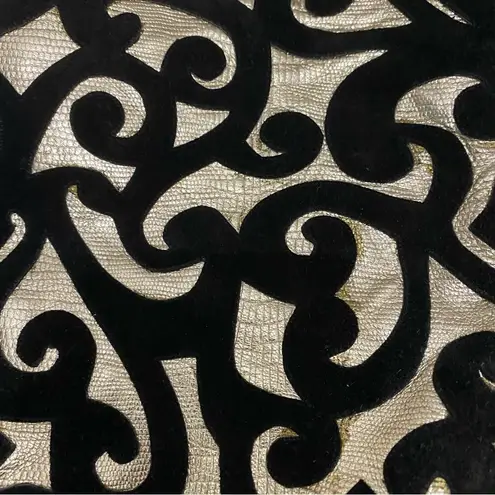 Vintage 80’s Andrea Pfister Black and Gold Cut Out Boots Size 6.5