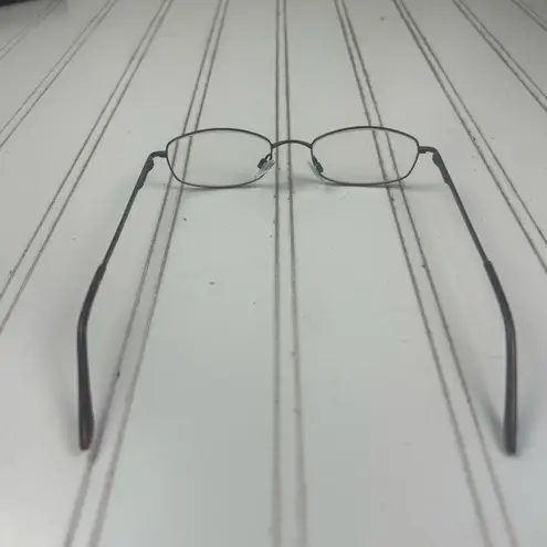 Silver Metal Rectangle Reading Glasses Black