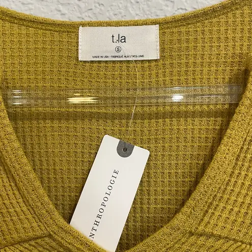 Anthropologie New!  T. La Waffle Knot Tunic in Mustard Gold Yellow