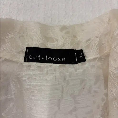 Cut Loose Elegant Quiet Luxury Old Money Cream Lace Mesh Button