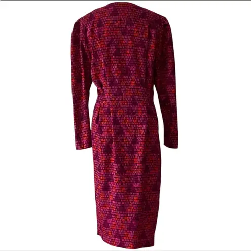 Vintage Dress 10 80s does 40s Fall Dress Papell Boutique Retro Secretary Classic Black