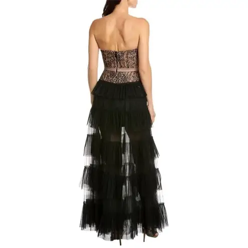 BCBGMAXAZRIA strapless tulle gown