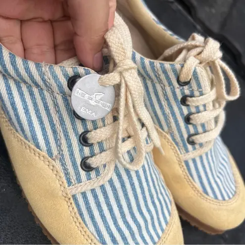 Hogan Italy women’s sneakers shoes blue and yellow size 39