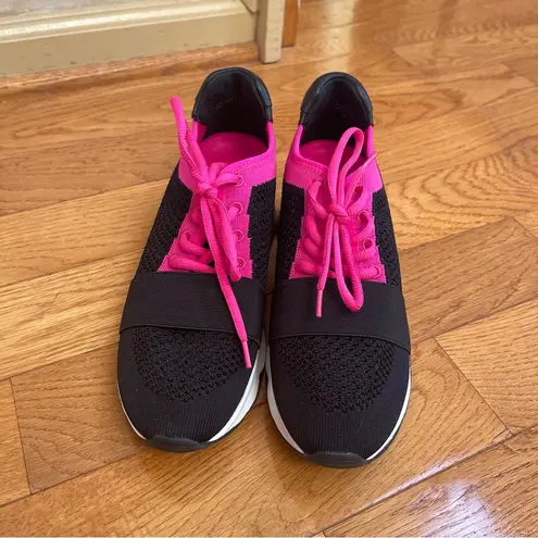 Ash AS-Lacey women’s Sneakers Platform Sz 38 Knit Sports Casual Black Pink