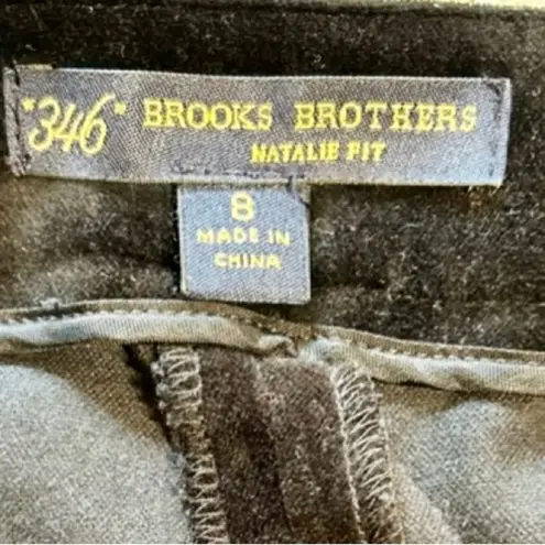Brooks Brothers 346 Natalie Fit Women’s Black Velvet Straight Leg Slacks Sz 8