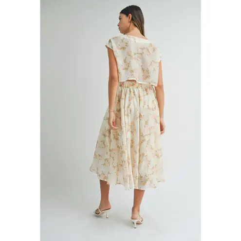 Mable Napheesa Floral Crop Top And Skirt Set Size M Size M