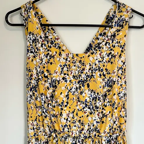Kaileigh Yellow Floral Tasha Knit Mini Dress - Size: Large