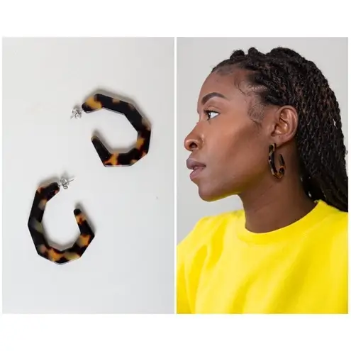 Rachel Comey ππ Baby Factor Earrings ~ Brown Tortoise NWT