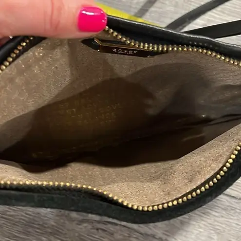 Stella & Dot COVET Highline leather suede mini crossbody purse black EUC ($159)