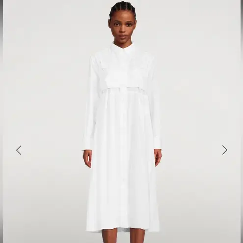 SACAI Midi Pleated Shirt Dress NWT Large Black