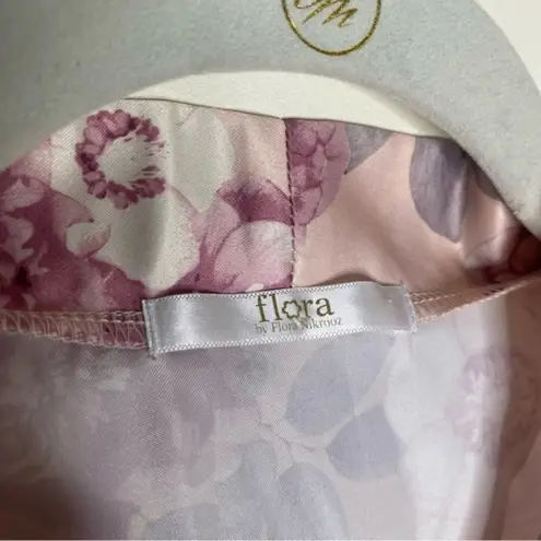 Flora Nikrooz Floral Satin Robe Mini Size Small
