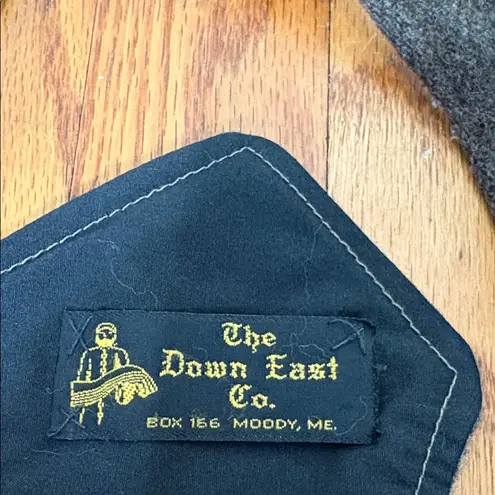 Vintage The Down East Co. Wool Fabric Shoulder Bag Retro Gray