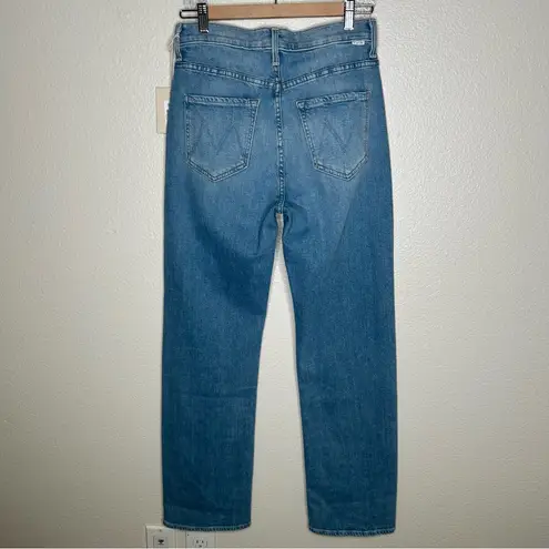 NWT Mother The Ditcher Zip Flood jeans Love On The Beat 24 Blue