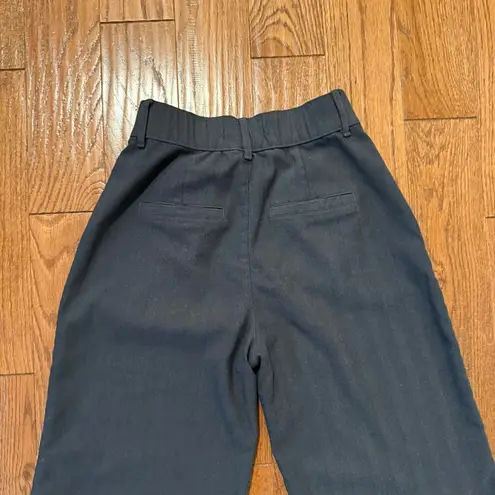 Abercrombie & Fitch  Sloan charcoal dark grey wide leg trouser size XXS