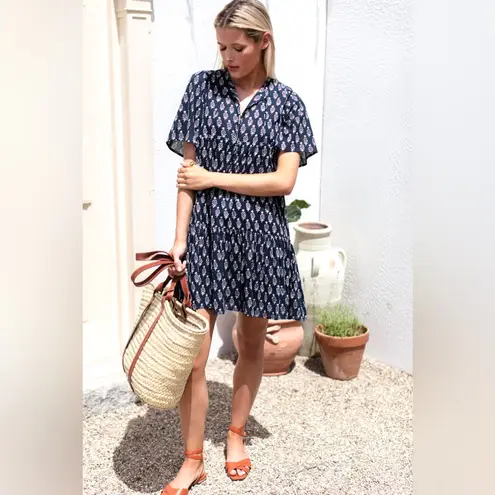 India Collection Emerson Fry XS/S Island Dress 2 Marguerite Blue Organic Cotton