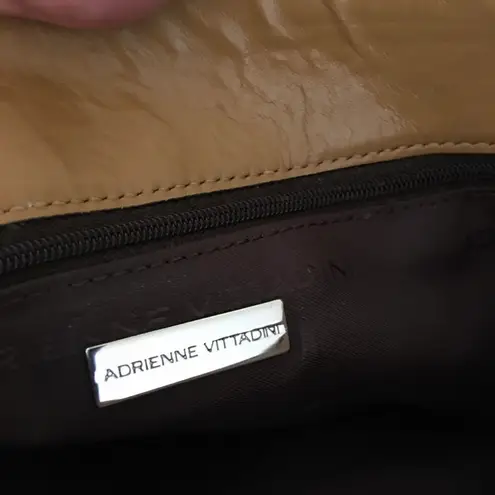 Adrienne Vittadini genuine leather hide satchel