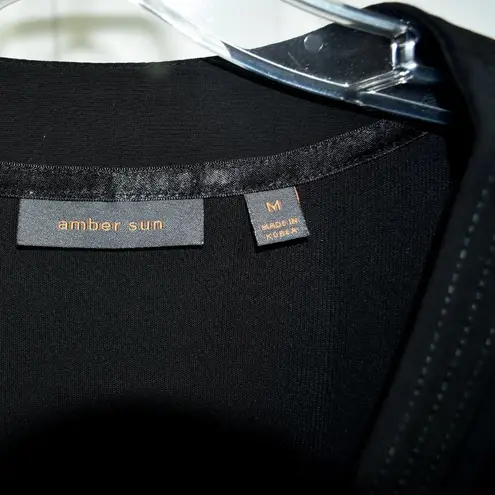 AMBER SUN WOMENS OPEN CARDIGAN SWEATER, BLACK, SIZE MEDIUM, NEW WITH TAG… Black