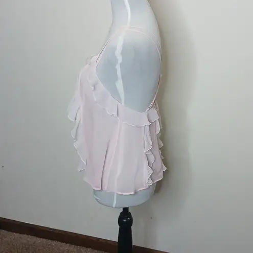 Victoria's Secret  pink flowy sheer cop top size small
