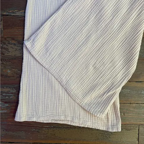 Vintage Havana Cream Wide Leg 100% Cotton Gauze Pants ~ Size Small 💚🍄